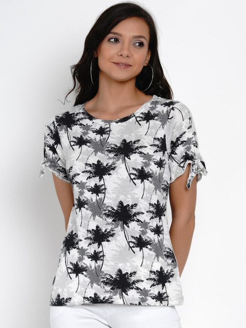 

Deal Jeans Women Grey Printed Top