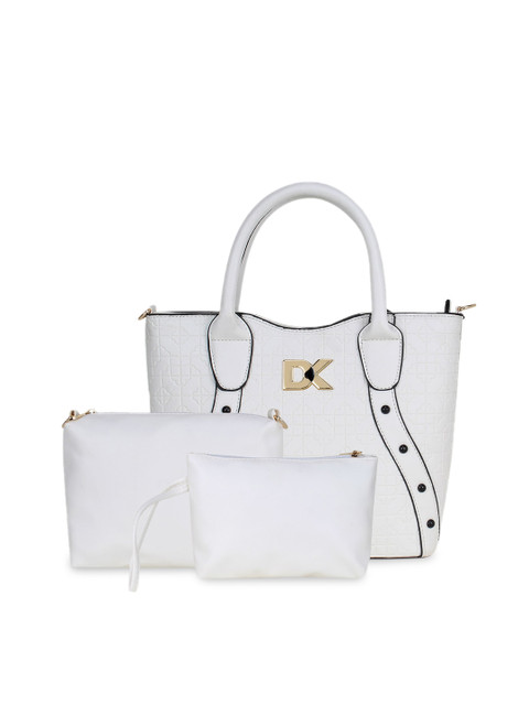 

Diana Korr Set Of 3 White Textured Bags