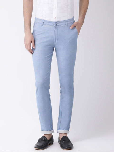 

COBB Men Blue Slim Fit Solid Regular Trousers