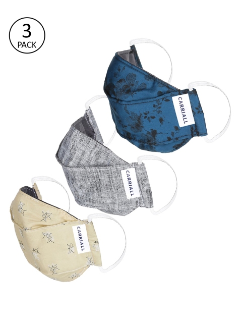 

CARRIALL Unisex Pack of 3 Pcs 3-Ply Assorted Reusable Anti Bacterial Outdoor Masks