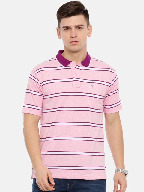 

Classic Polo Men Multicoloured Striped Polo Collar T-shirt, Multi