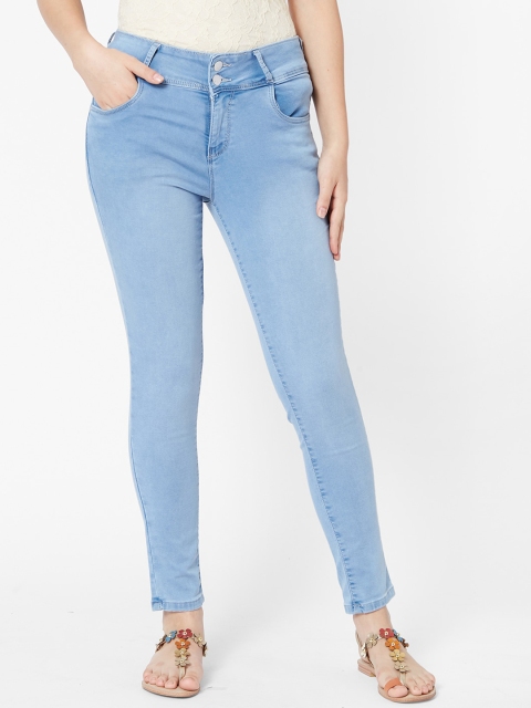 

Kraus Jeans Women Blue Skinny Fit High-Rise Clean Look Jeans