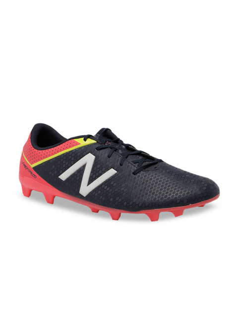 

New Balance Men Black Leather Football Shoes