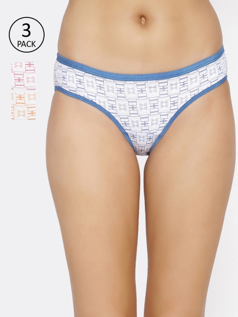 

Lady Lyka Women Pack Of 3 Printed Bikini Briefs TOMATOES-5, White