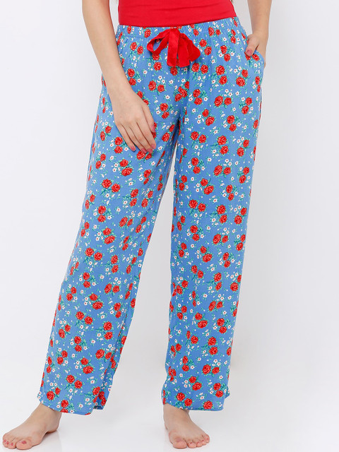 

Heart 2 Heart Women Blue & Red Printed Aspen Lounge Pants LP81NASPEBL