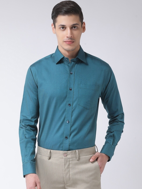 

COBB Men Teal Blue Regular Fit Solid Formal Shirt