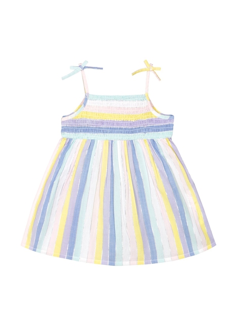 

Budding Bees Girls Multicoloured Striped Fit and Flare Dress, Multi