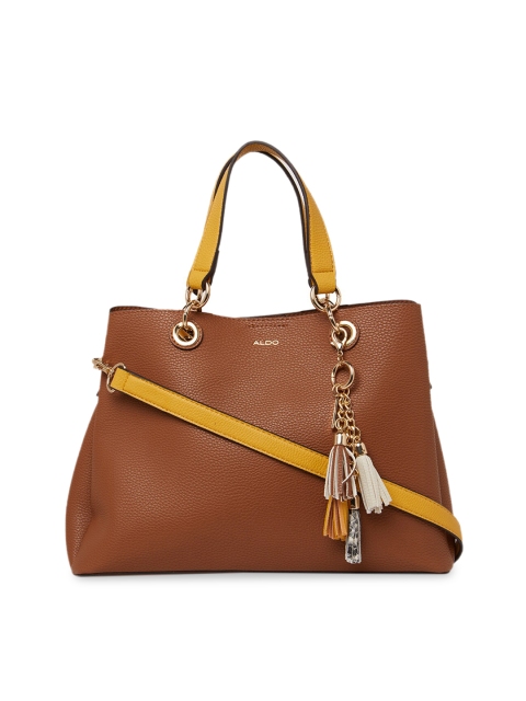

ALDO Camel Brown Solid Handheld Bag