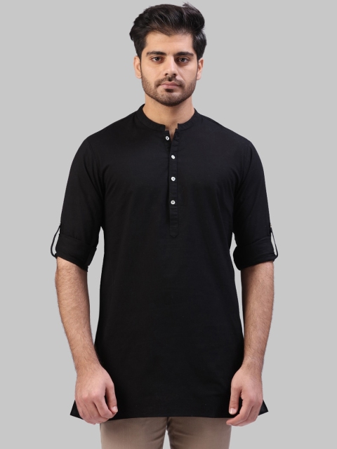 

Raymond Men Black Solid Pathani Kurta