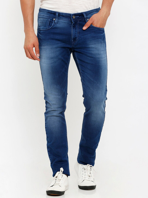 

Rex Straut Jeans Men Blue Slim Fit Mid-Rise Clean Look Stretchable Jeans