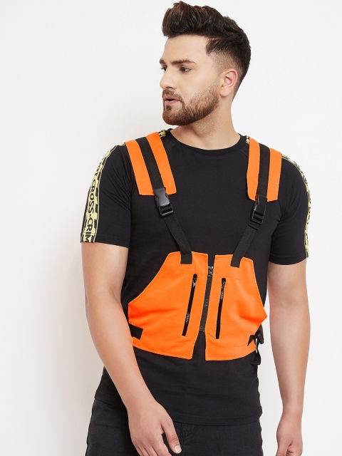 

FUGAZEE Men Neon Orange Scuba Tactical Jacket