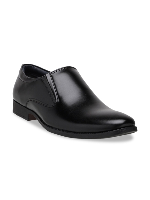 

Respiro Men Black Solid Formal Slip-Ons