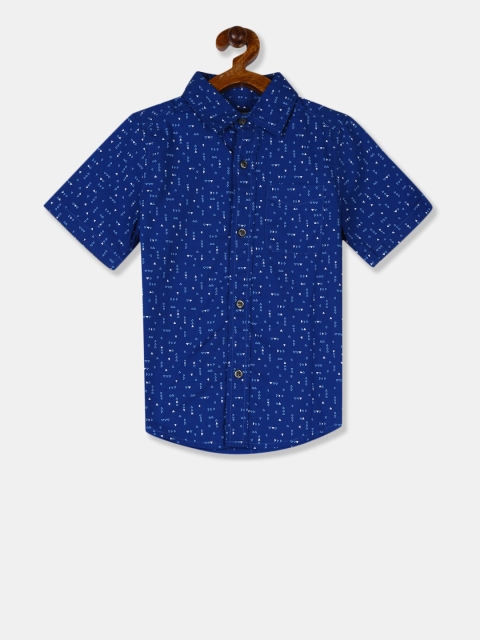 

The Childrens Place Boys Blue Original Regular Fit Printed Casual Shirt