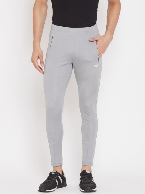

NIVIA Men Grey Solid Slim-Fit Track Pants