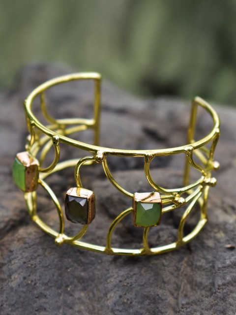 

ZeroKaata Gold-Plated Handcrafted Cuff Bracelet