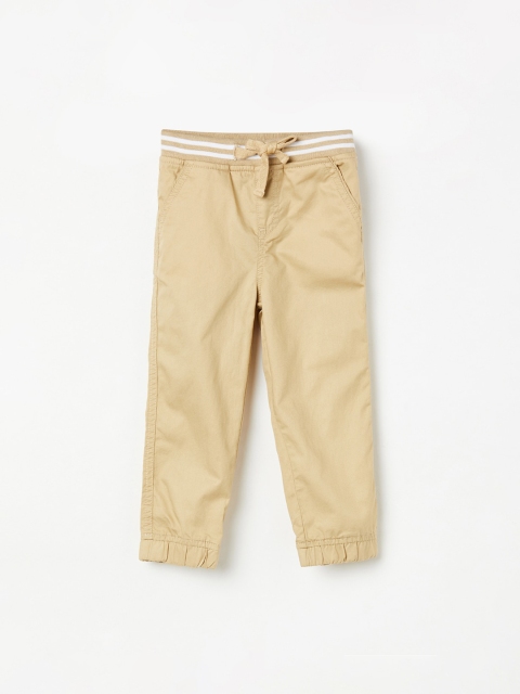 

Juniors by Lifestyle Infant Boys Beige Solid Slim-Fit Joggers