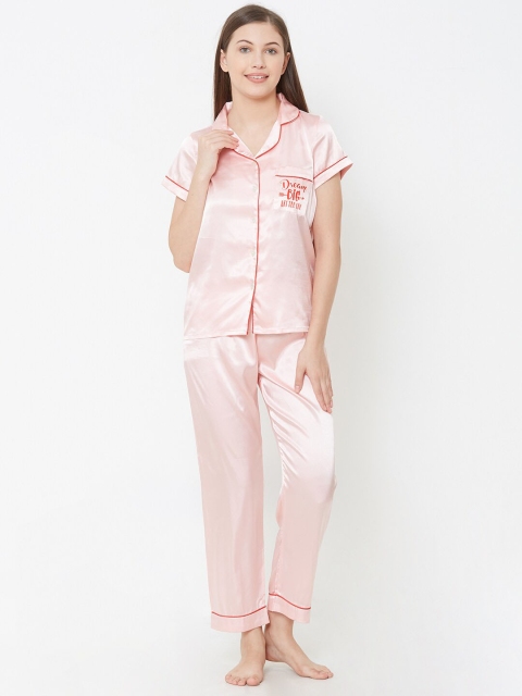 

Sweet Dreams Women Peach-Coloured Printed Night suit