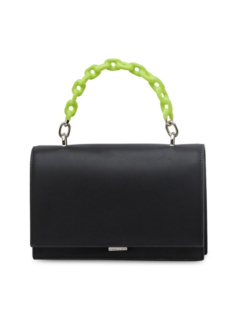 

CHARLES & KEITH Black Solid Handheld Bag