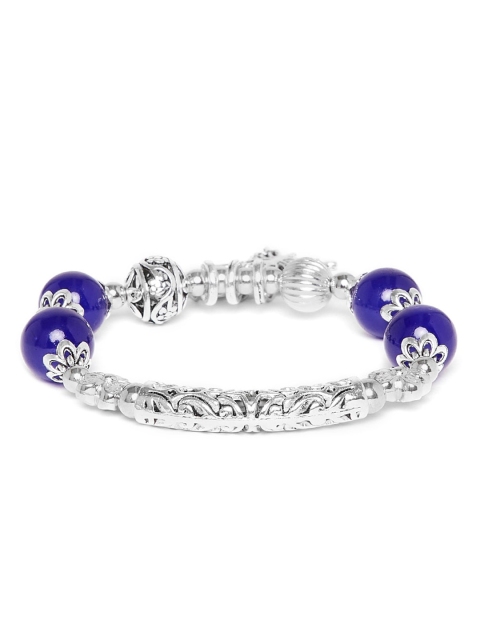 

ZeroKaata Blue & Silver-Toned Handcrafted Butterfly Artificial Charm Bracelet