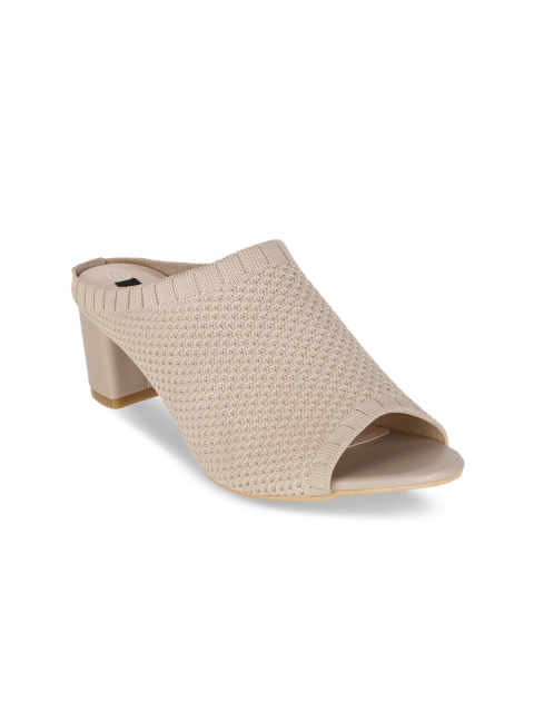 

Sherrif Shoes Women Beige Textured Heels