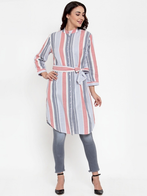 

Baani Multicoloured Striped Tunic, Grey