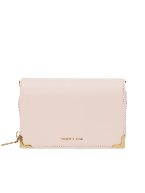 

CHARLES & KEITH Pink Solid Purse Clutch