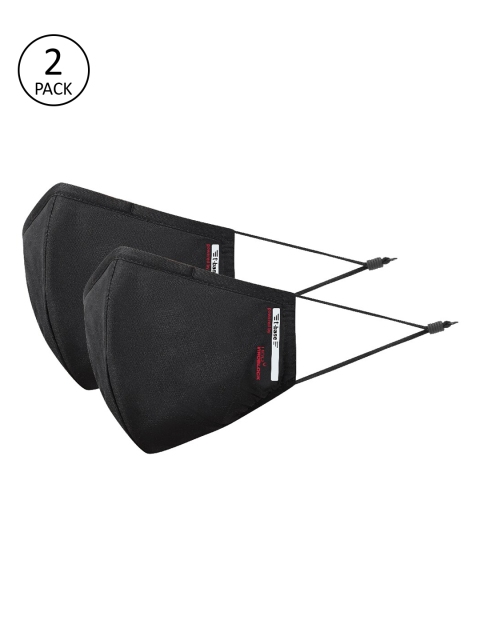 

t-base Unisex Black Pack of 2 Reusable 4-Ply Cloth Mask