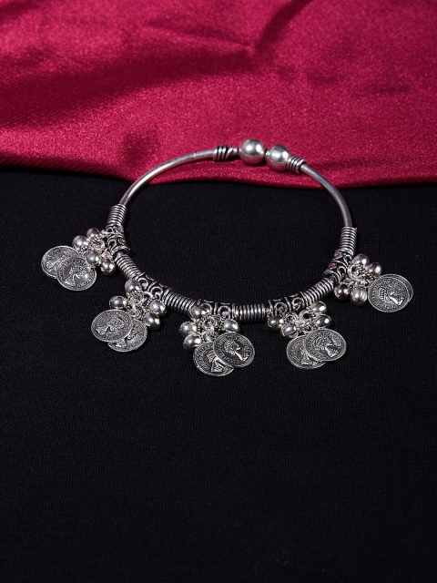 

ZeroKaata Silver Tribal Charm Bracelet