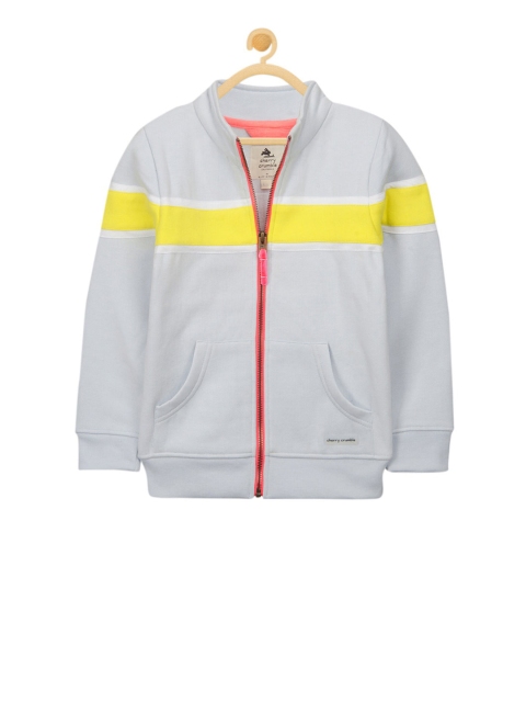 

Cherry Crumble Unisex Kids Grey & Yellow Colourblocked Sweatshirt