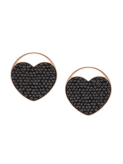 

SWAROVSKI Rose-Gold Plated Ginger Stud Pierced Earrings, Grey