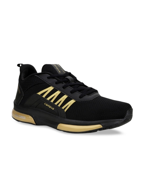 

Campus Men Black Mesh Running Shoes