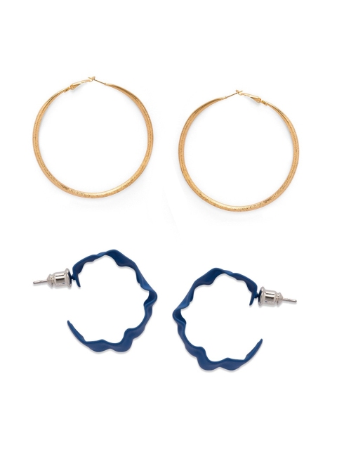 

TOKYO TALKIES X rubans FASHION ACCESSORIES Set of 2 Classic Handcrafted Hoop Earrings, Gold