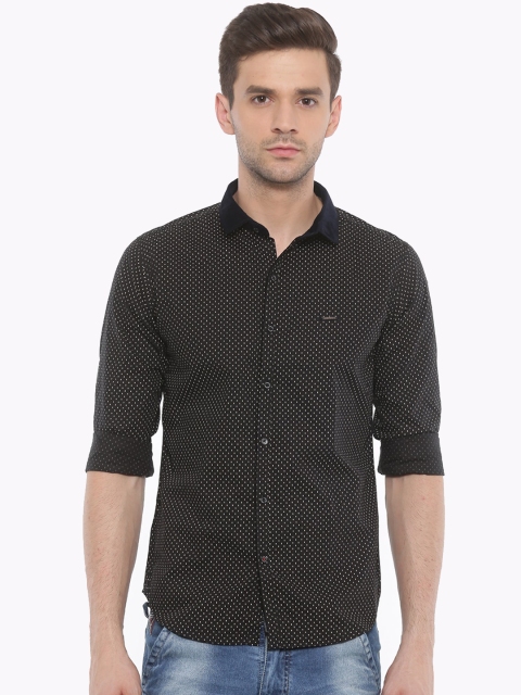 

SHOWOFF Men Black Slim Fit Printed Casual Shirt