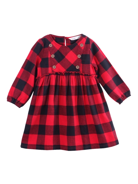 

Beebay Girls Red & Black Checked A-Line Dress