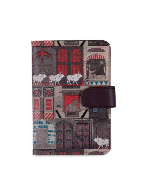 

India Circus by Krsnaa Mehta Beige & Red Printed Doors Of Mystical Wonder Passport Cover