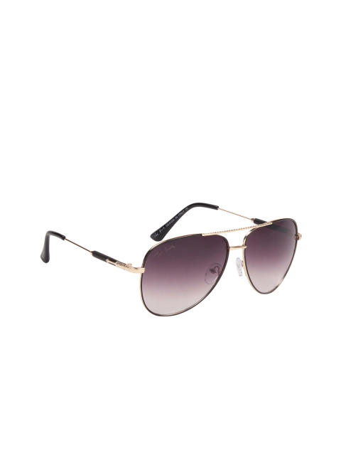 

Ted Smith Unisex Aviator Sunglasses TS-S6013_BLK/GLD, Purple