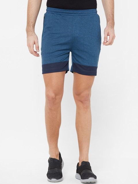 

FiTZ Men Blue Solid Regular Fit Sports Shorts