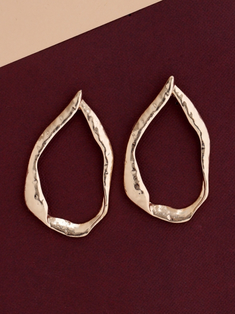 

Tistabene Gold-Plated Teardrop Shaped Jhumkas