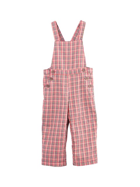 

Beebay Boys Red & White Checked Dungarees