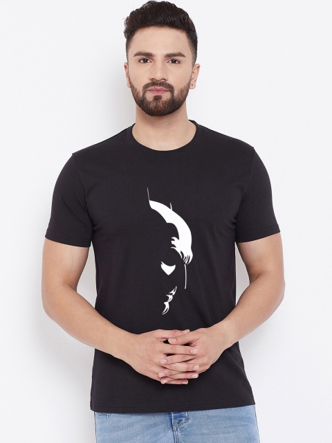 

wesquare Men Black Batman Printed Round Neck T-shirt