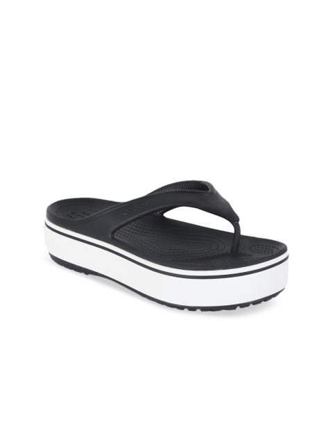 

Crocs Unisex Black Solid Thong Platform Flip-Flops