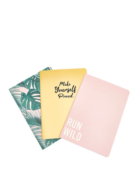 

ToniQ Kids Multicoloured Set of 3 Tropical Print Note Books, Multi