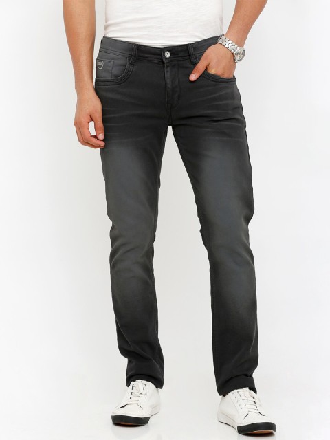 

Rex Straut Jeans Men Black Tapered Fit Mid-Rise Clean Look Stretchable Jeans
