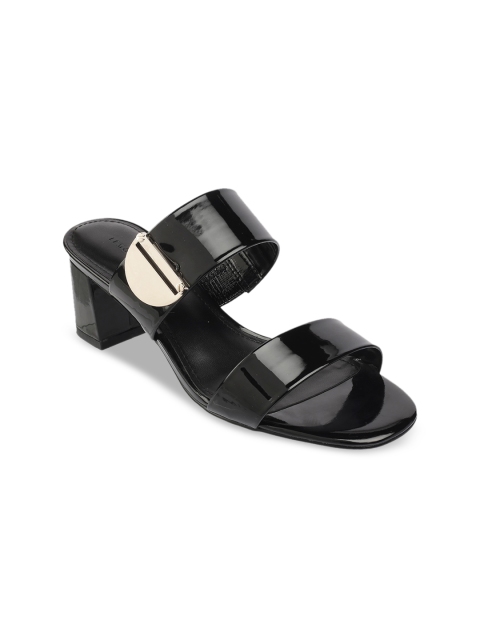 

LEMON & PEPPER Women Black Solid Block Heels