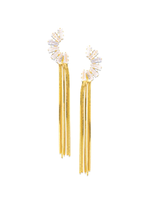 

Globus Gold-Plated Contemporary Drop Earrings