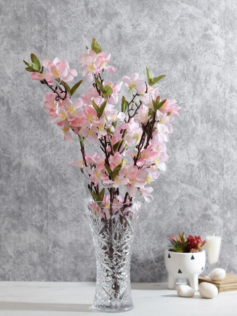 

TAYHAA Set Of 2 Pink & Green Artificial Flower Stems