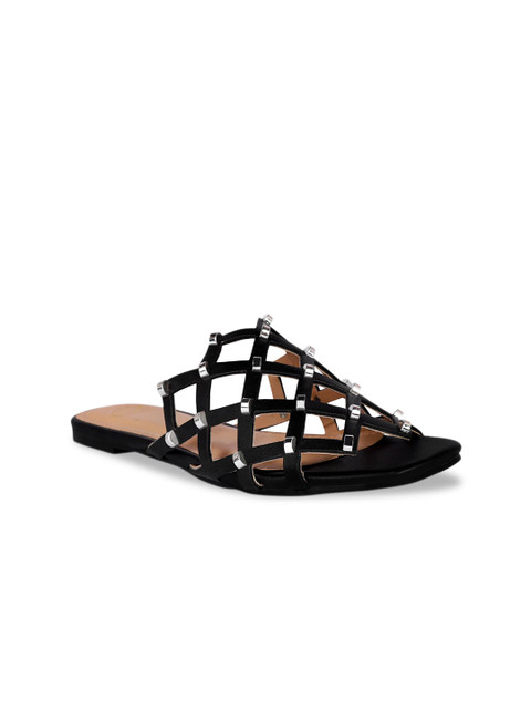 

Sole To Soul Women Black Embellished Mules