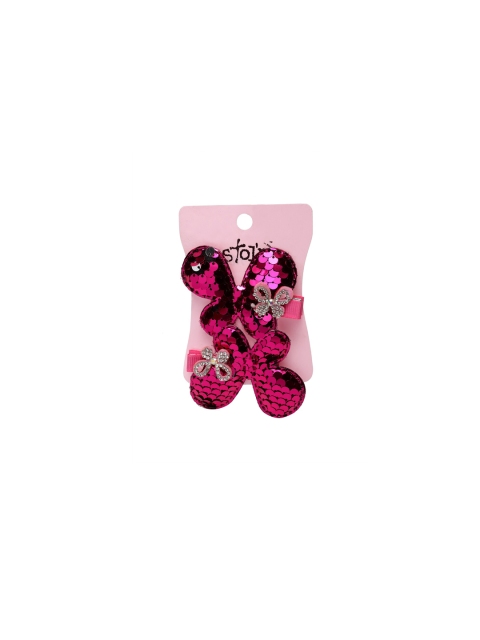 

Stoln Girls Pink Set of 2 Embellished Alligator Hair Clips
