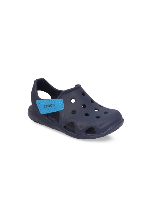 

Crocs Kids Navy Blue Solid Swiftwater Wave Clogs