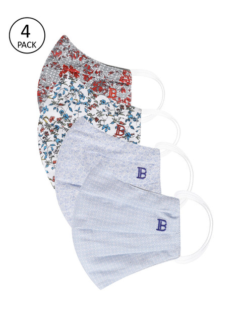 

Bene Kleed Women Pack of 4 Pcs Multicoloured Reusable 3-Ply Protective Outdoor Masks, Multi